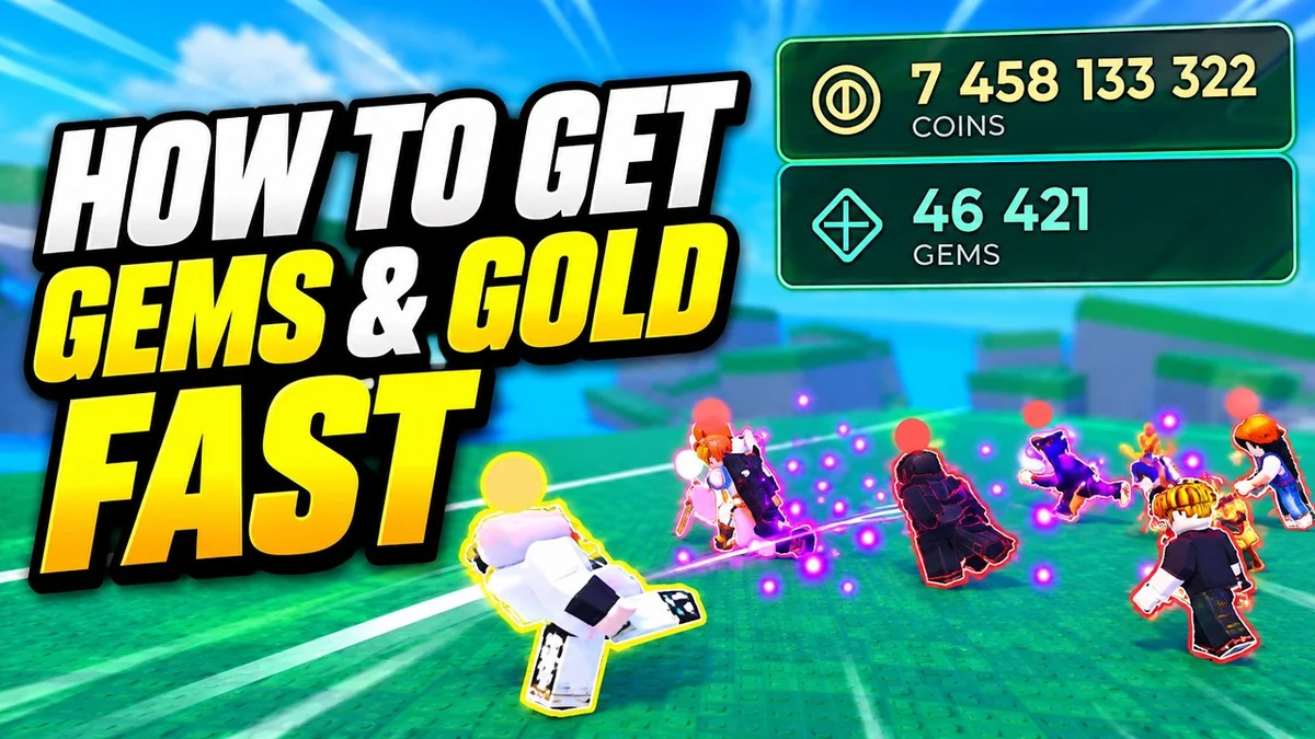 Huss Valley Gems guide cover showing a Gems-and-Coins display and a character on a green field.