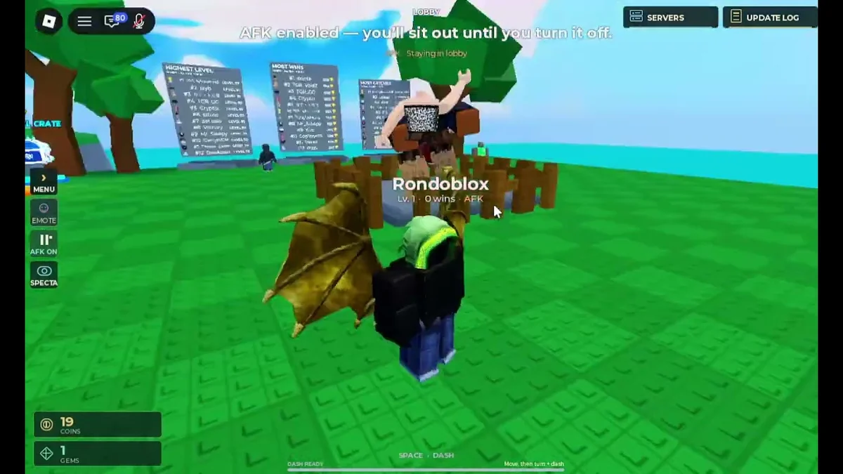 Huss Valley knives tutorial preview showing a Roblox avatar holding a blade near the lobby.